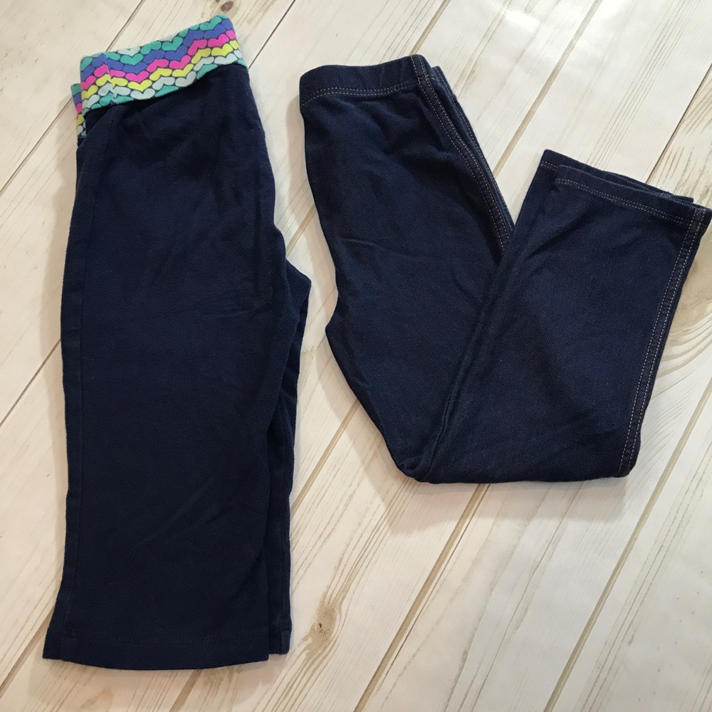 Girls 2 Leggings Pants Bundle, Girls Size 4T